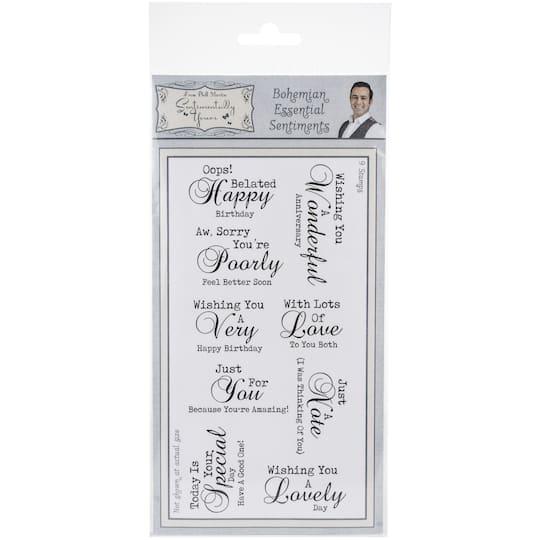 Creative Expressions Sentimentally Yours By Phill Martin Bohemian Essential Sentiments Clear Stamp Set